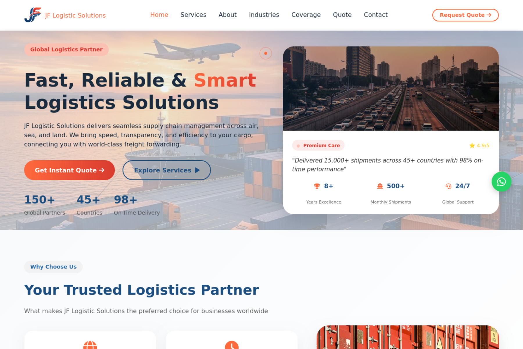 JF Logistic Solutions Website